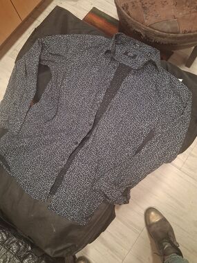 Jones New York Men's Navy Floral Button-Up Shirt